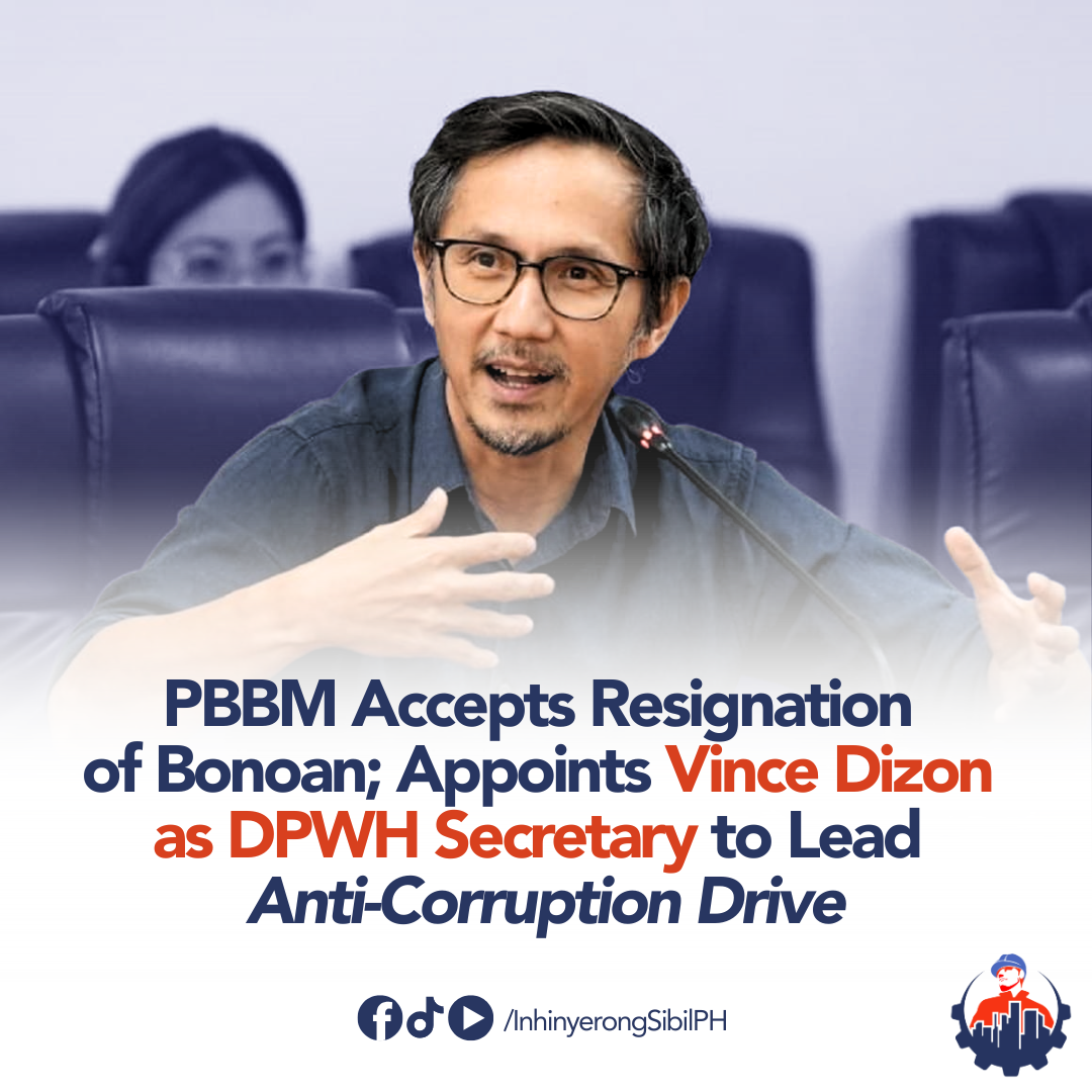 President Marcos appointed Transportation Secretary Vince Dizon as the new DPWH Secretary