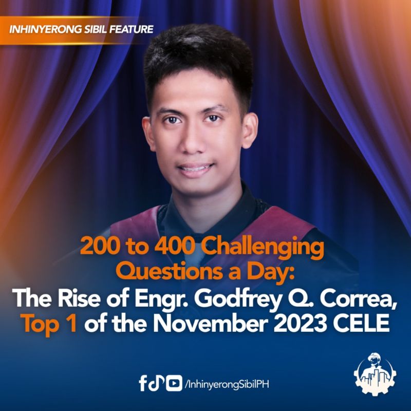 Discipline Over Doubt: How Engr. Godfrey Q. Correa Became CELE Top 1 last November 2024